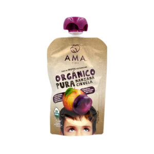 Pure De Frutas y Verduras  Manzana Ciruela  90gr Marca Ama