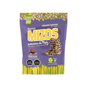 Galleta de Maiz con cobertura sabor Chocolate 120gr Marca Mizos